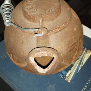 Vintage Cast Iron Teapot with Handle